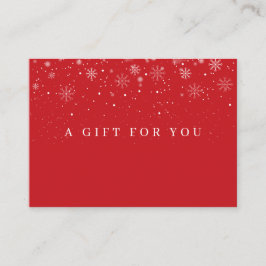 Certificado de Regalo de Copos de Nieve de Negocio