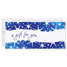 Certificado de regalo de copos de nieve para invie