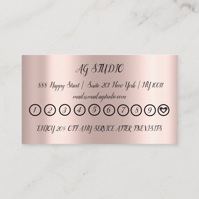 Certificado de regalo de corazón Rosa Lealtad 10 n (Reverso)