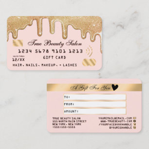 Certificado de regalo de crédito rosado para Purpu