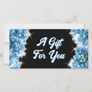 Certificado de regalo de cristales azules
