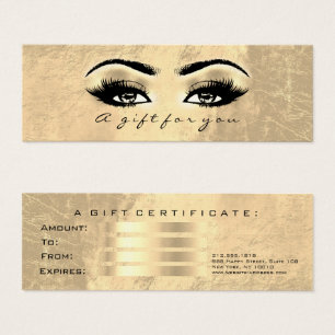 Certificado de regalo de cuero de oro azota a arti
