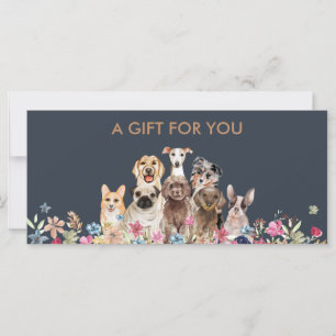 Certificado de regalo de cuidador de mascotas de b