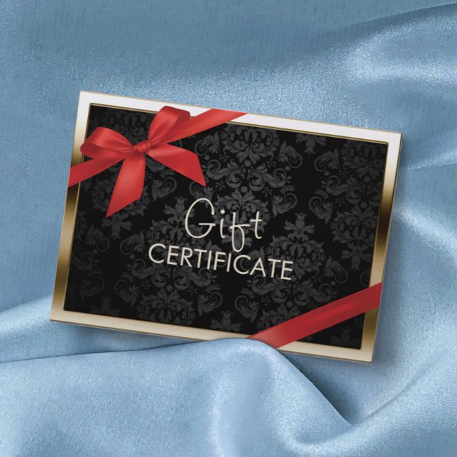 Certificado de regalo de Damasco negro de borde do (Subido por el creador)