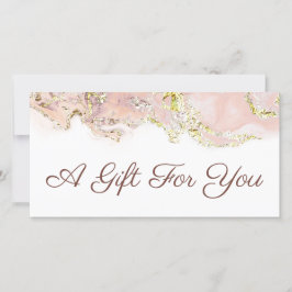 certificado de regalo de diseño de martillo rosa