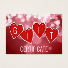 Certificado de regalo de el día de San Valentín Lo