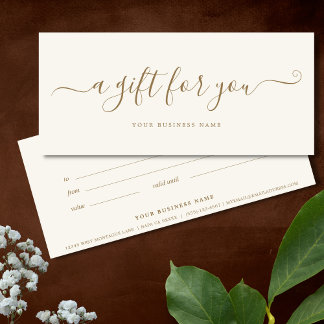 Certificado de regalo de empresa elegante simple