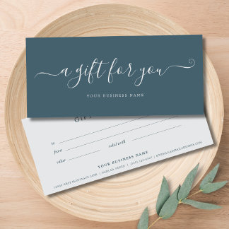 Certificado de regalo de empresa elegante simple