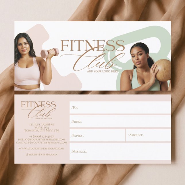 Certificado de regalo de entrenador personal de ac (Modern Fitness Personal Trainer Gift Certificate)
