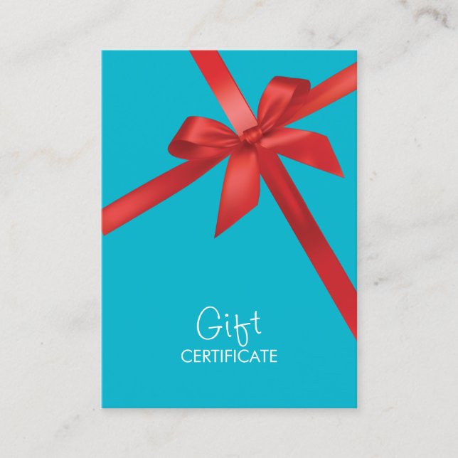 Certificado de regalo de envolvimiento de cinta ro (Anverso)