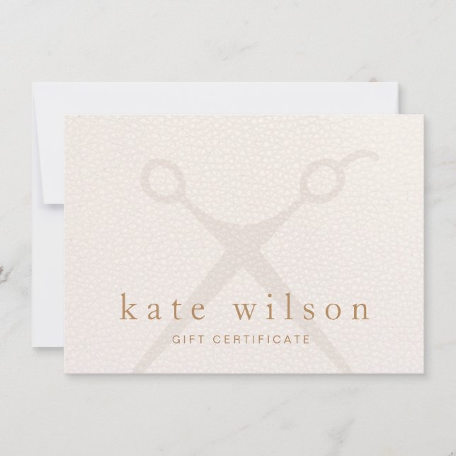 Certificado de regalo de estilista de cabello rosa (Anverso)
