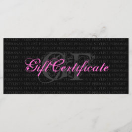 Certificado de regalo de estilo personal