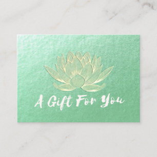 Certificado de regalo de estudio de YOGA Gold Lotu