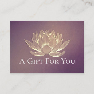 Certificado de regalo de estudio de YOGA Gold Lotu