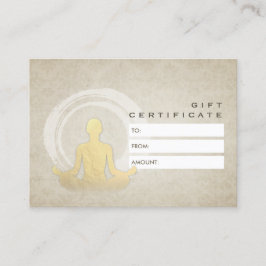 Certificado de regalo de estudio de YOGA Símbolo Z