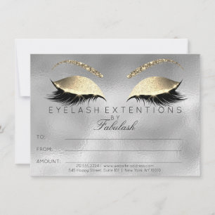 Certificado de regalo de extensiones de pestañas S