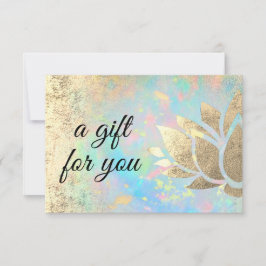 certificado de regalo de flor de loto