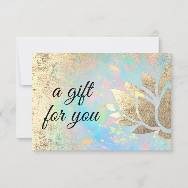 certificado de regalo de flor de loto (Anverso)