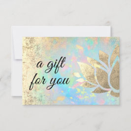 certificado de regalo de flor de loto