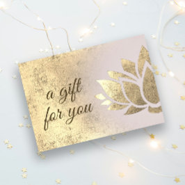 certificado de regalo de flor de loto de Relieve m