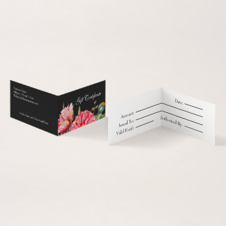 Certificado de regalo de flores de amapola acuarel