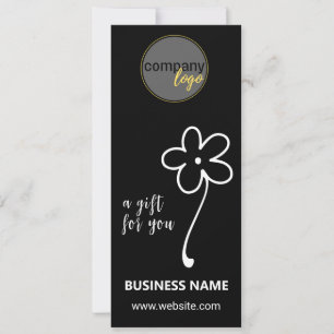 CERTIFICADO DE REGALO DE FLORES DE LOGOTIPO BLANCO