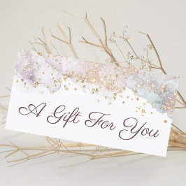 certificado de regalo de formas de acuarela de pur