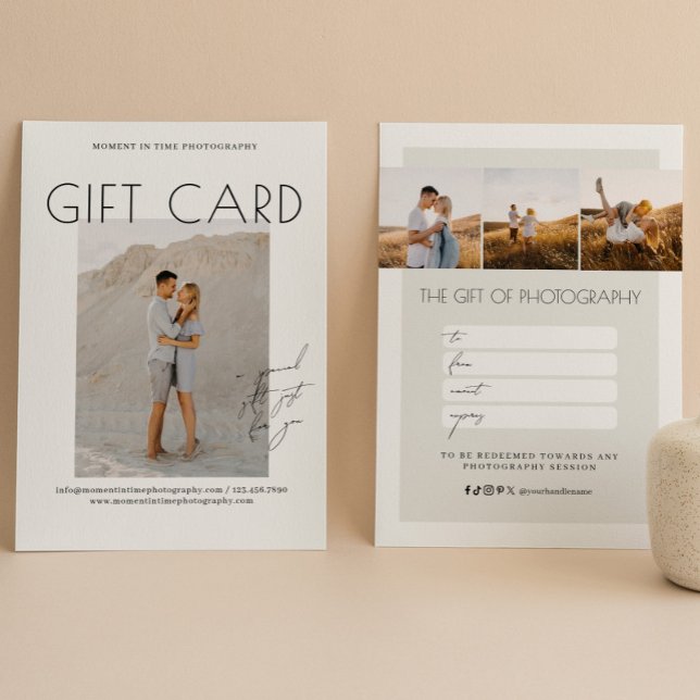 Certificado de regalo de fotografía con guión mini (Subido por el creador)
