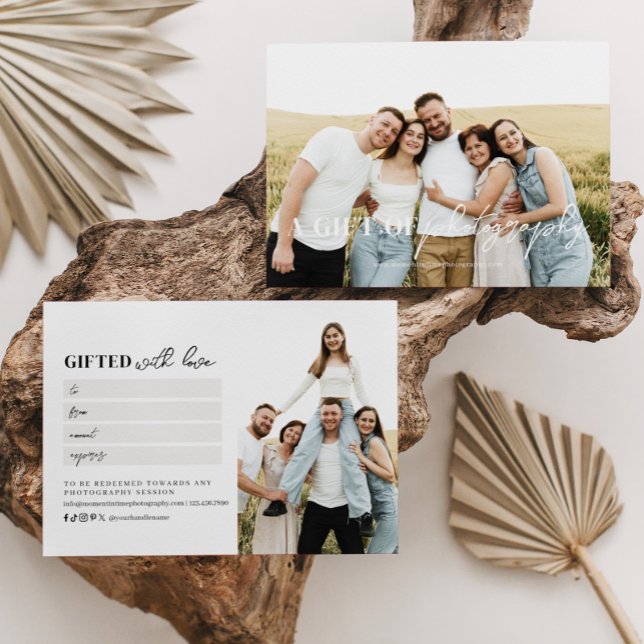 Certificado de regalo de fotografía con guión mode (Subido por el creador)