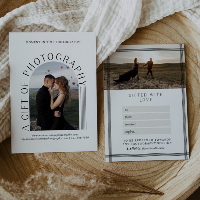 Certificado de regalo de fotografía de arco con lí (Subido por el creador)