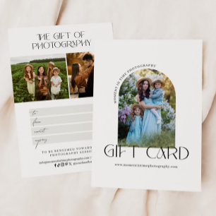 Certificado de regalo de fotografía de arte minima