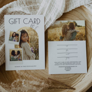 Certificado de regalo de fotografía de arte modern