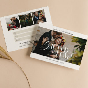 Certificado de regalo de fotografía de caligrafía 