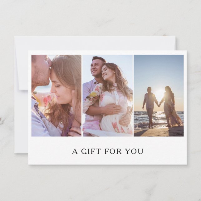 Certificado de regalo de fotografía de collage de  (Anverso)