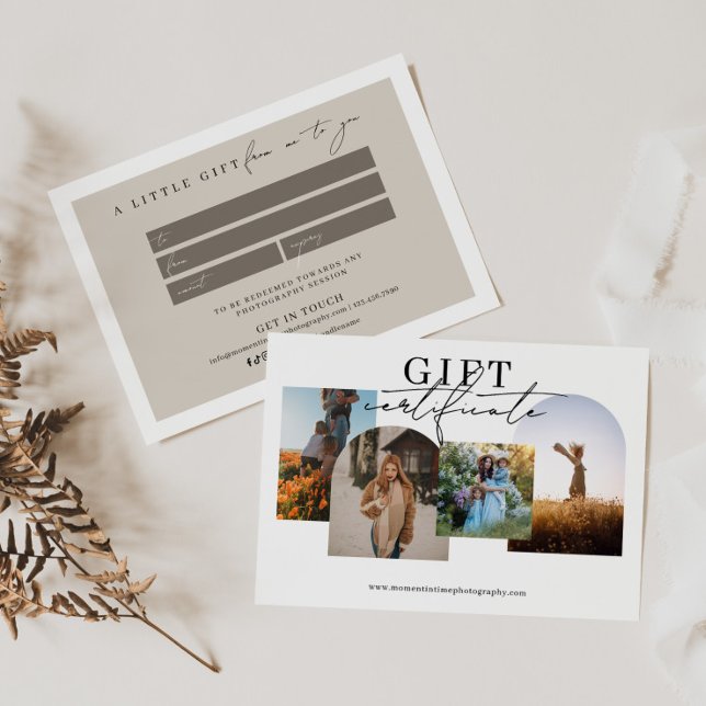 Certificado de regalo de fotografía de Collage de  (Subido por el creador)