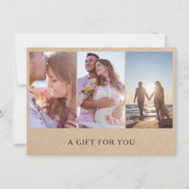 Certificado de regalo de fotografía de Collage de 