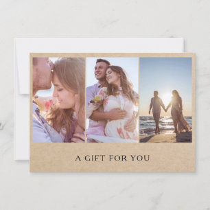 Certificado de regalo de fotografía de Collage de 