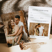 Certificado de regalo de fotografía moderna | Tarj