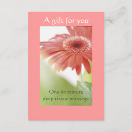 Certificado de regalo de Gerbera Daisy Pink