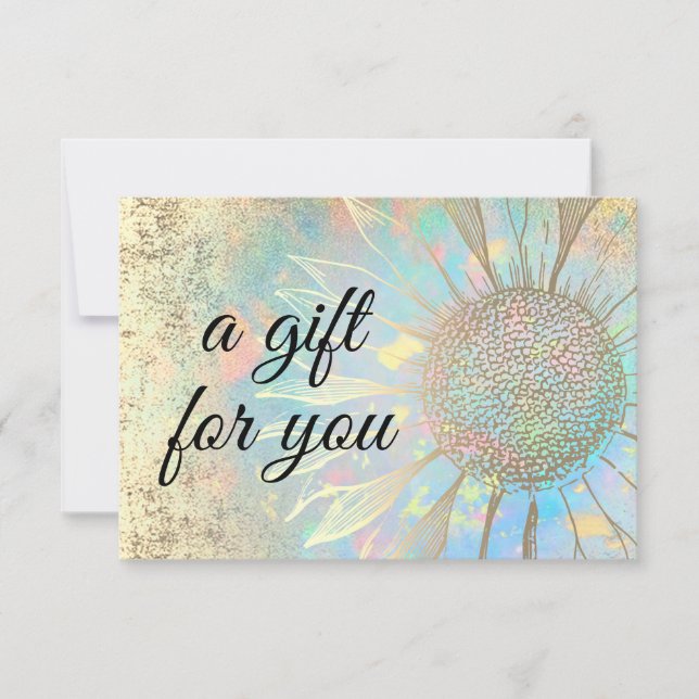 certificado de regalo de girasol (Anverso)