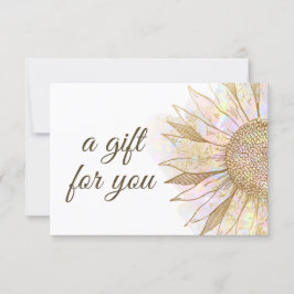 certificado de regalo de girasol