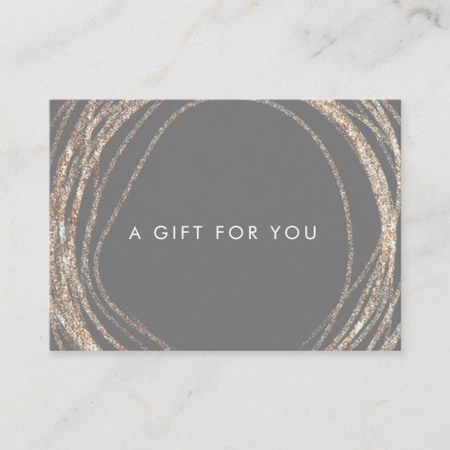 certificado de regalo de giros de oro abstracto mo (Anverso)