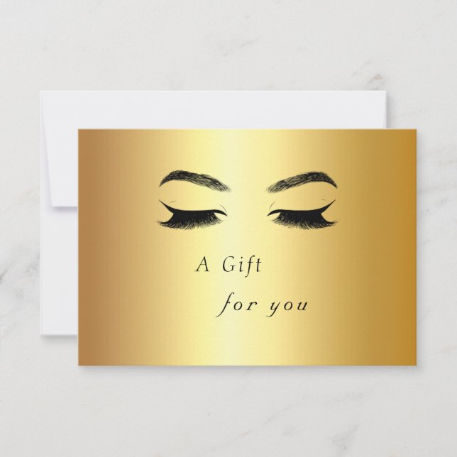 Certificado de regalo de Golden Lashes & Brow Beau (Anverso)