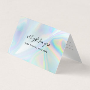 Certificado de regalo de guión holográfico de nego