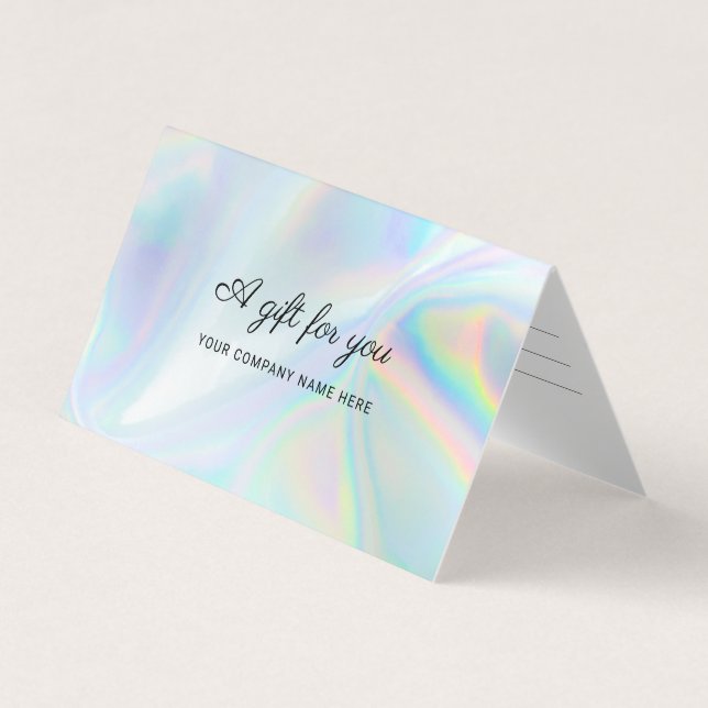 Certificado de regalo de guión holográfico de nego (Anverso)