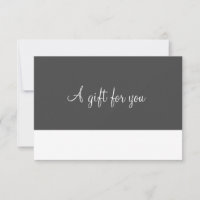 Certificado de regalo de guión minimalista