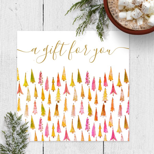 Certificado de regalo de guión navideño para árbol (Subido por el creador)