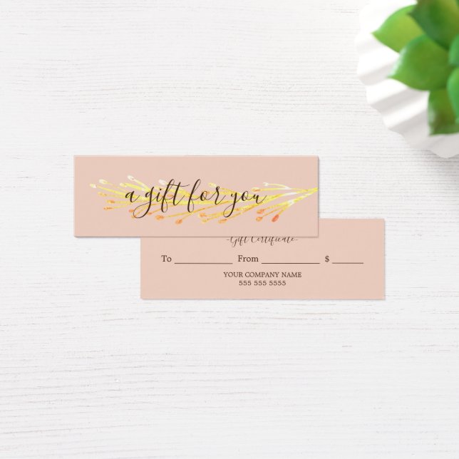 Certificado de regalo de hoja de Naranja amarillo  (Escritorio)