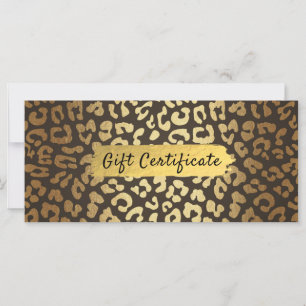 Certificado de Regalo de Impresión de Piel de Anim