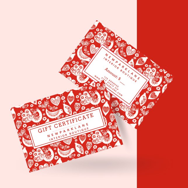 Certificado de regalo de impresión navideña escand (Subido por el creador)